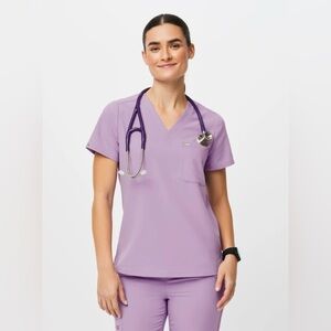 Figs Catarina scrub top in lavender dew size XXS